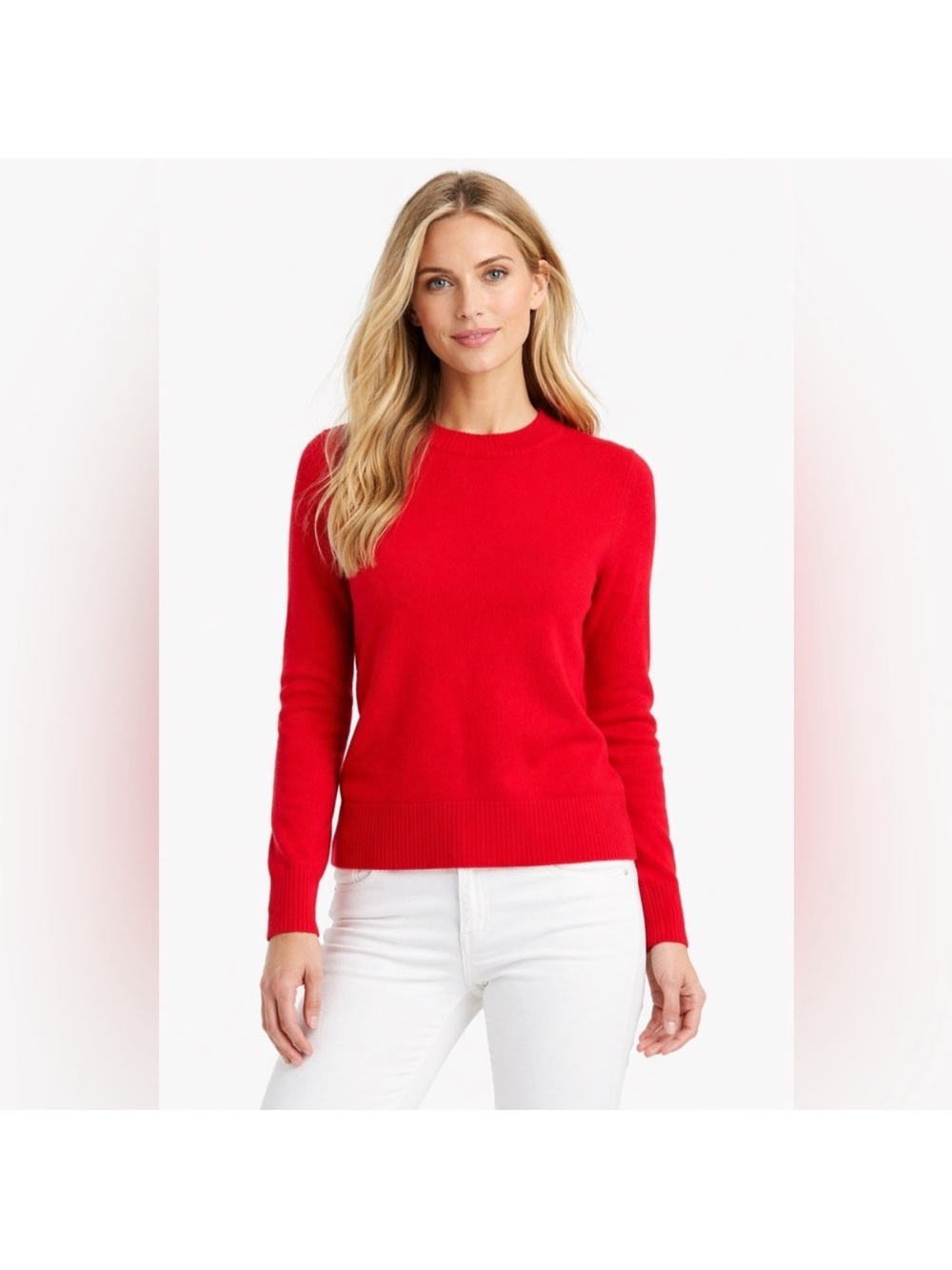 J. Crew Red Crewneck Sweater